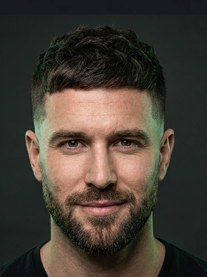 After preview with a textured crop and taper fade